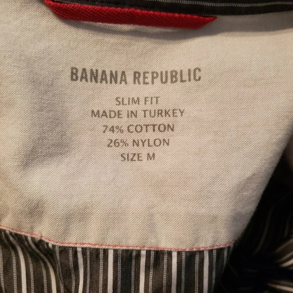 Banana Republic Western Pearl Snap Shirt Mens Medium Slim fit Long Sleeve